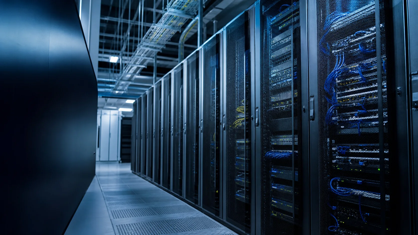 Infraestructura de servidores en un centro de datos empresarial